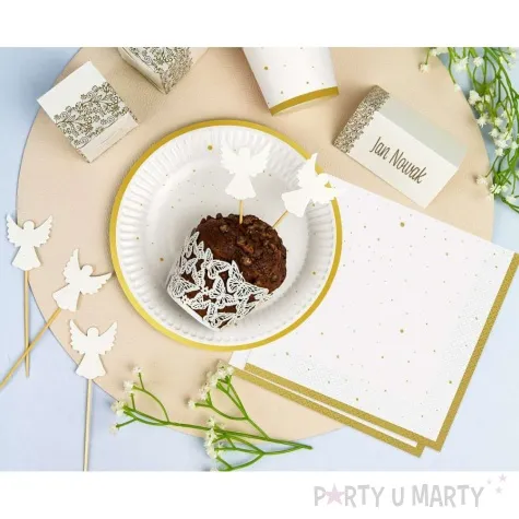 talerzyki papierowe celebrate kropki zloty godan 18 cm 6 szt