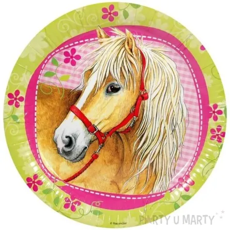 talerzyki papierowe charming horses 22 8 cm 8 szt