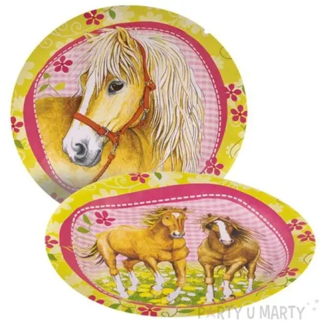 talerzyki papierowe charming horses 22 8 cm 8 szt