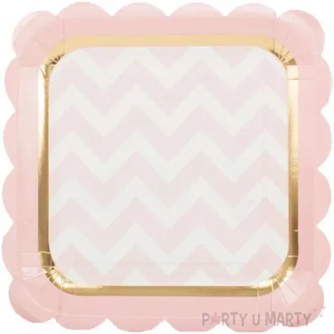 talerzyki papierowe chic pink givi italia 23 cm 8 szt