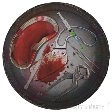 talerzyki papierowe chirurg sadysta 23 cm 8 szt