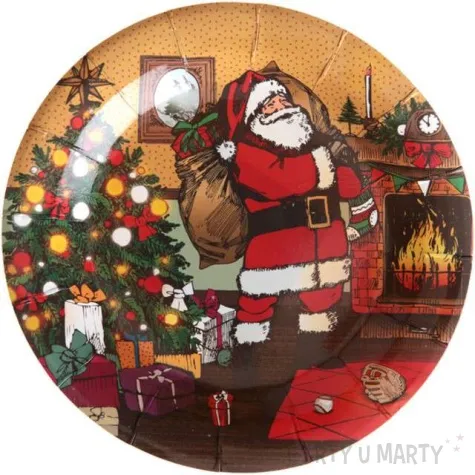 talerzyki papierowe christmas time santex 18 cm 10 szt