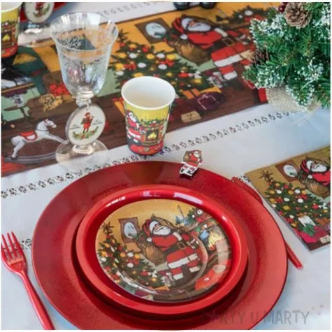 talerzyki papierowe christmas time santex 18 cm 10 szt