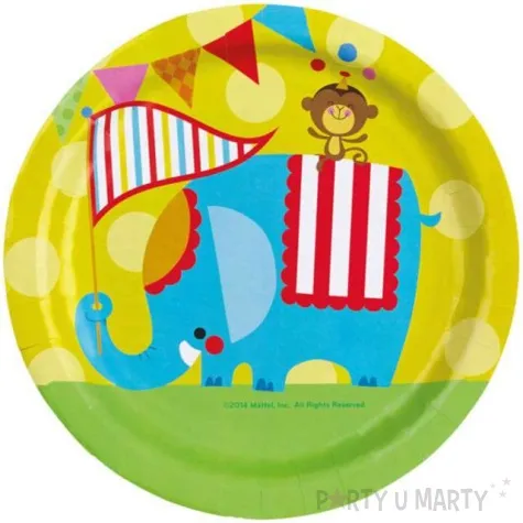talerzyki papierowe circus amscan 23 cm 8 szt