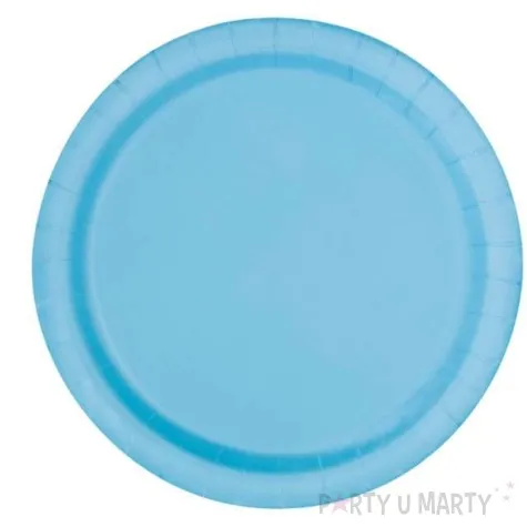 talerzyki papierowe classic blekitne unique 23 cm 16 szt