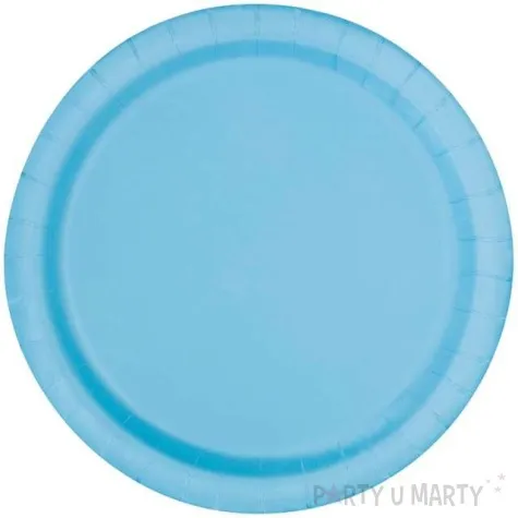 talerzyki papierowe classic blekitny unique 18 cm 8 szt