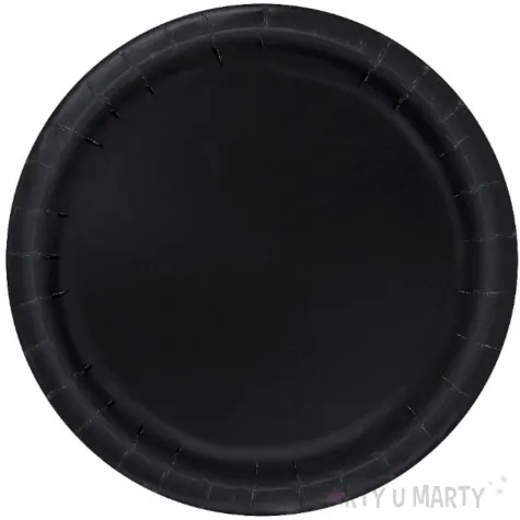 talerzyki papierowe classic czarne unique 18 cm 8 szt