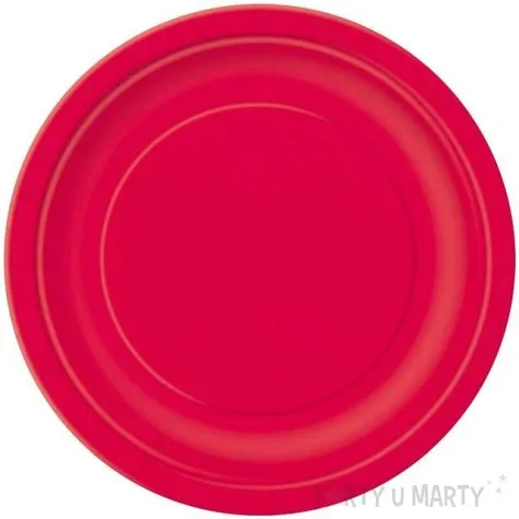 talerzyki papierowe classic czerwony unique 18 cm 20 szt