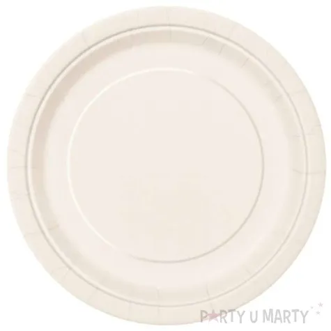 talerzyki papierowe classic ecru unique 18 cm 20 szt