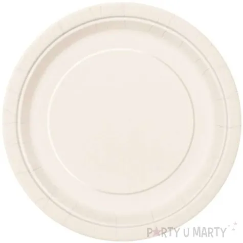 talerzyki papierowe classic ecru unique 18 cm 8 szt