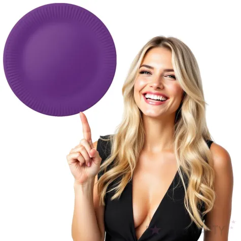 talerzyki papierowe classic fioletowe fsopakowania 23 cm 8 szt