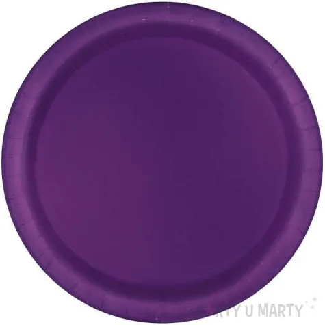 talerzyki papierowe classic fioletowy ciemny unique 18 cm 8 szt