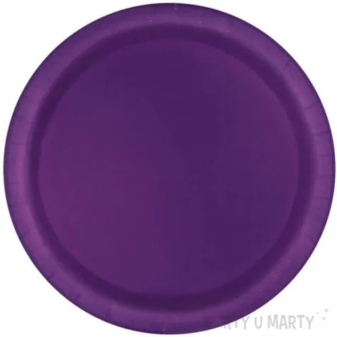 talerzyki papierowe classic fioletowy ciemny unique 23 cm 8 szt