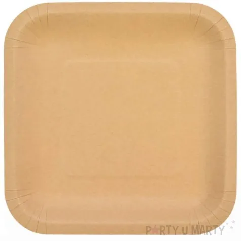 talerzyki papierowe classic kwadratowe brazowe arpex 23 cm 6 szt