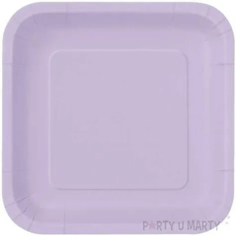 talerzyki papierowe classic kwadratowe liliowe 23 cm 14 szt