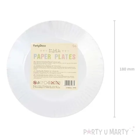 talerzyki papierowe classic mix pastel 18 cm 6 szt