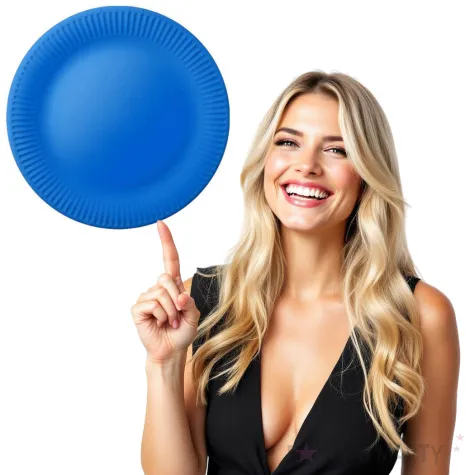 talerzyki papierowe classic niebieskie fsopakowania 23 cm 8 szt