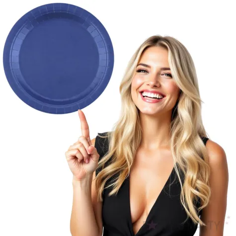 talerzyki papierowe classic niebieskie godan 23 cm 14 szt