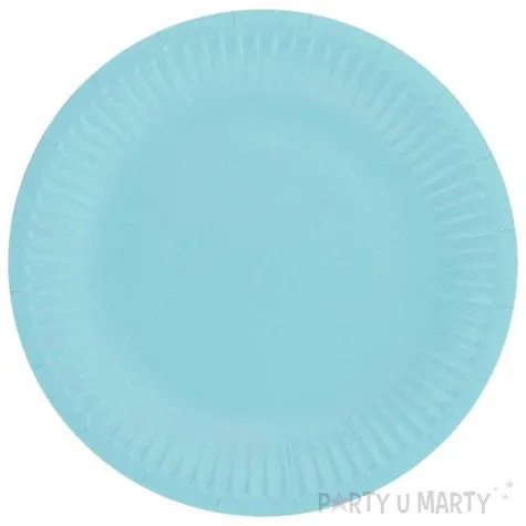 talerzyki papierowe classic okragle godan blekitne 18 cm 6 szt
