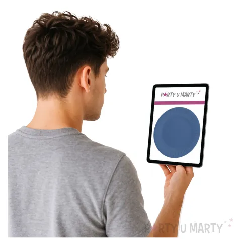 talerzyki papierowe classic okragle godan granatowe 18 cm 6 szt