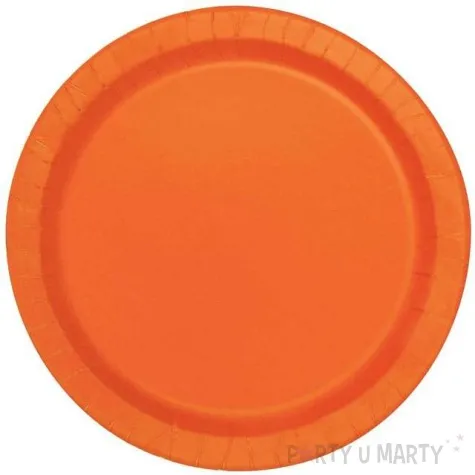 talerzyki papierowe classic pomaranczowe unique 18 cm 20 szt