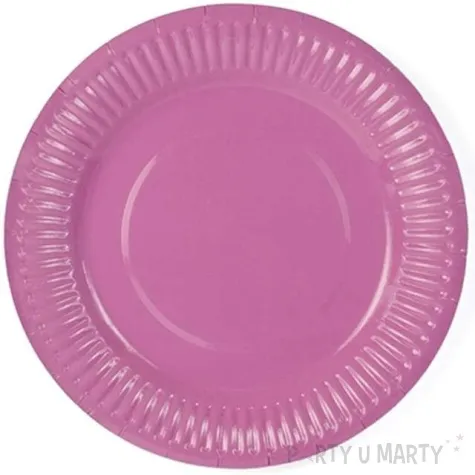 talerzyki papierowe classic rozowe 18 cm 6 szt