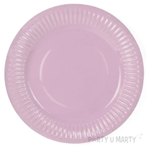 talerzyki papierowe classic rozowe 18 cm 6 szt