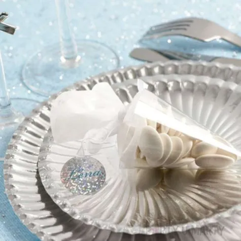 talerzyki papierowe classic srebrne metaliczne 18 cm 10 szt