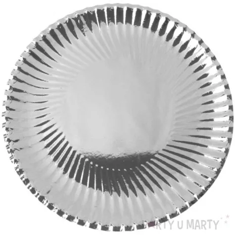 talerzyki papierowe classic srebrne metaliczne 23 cm 10 szt