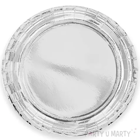 talerzyki papierowe classic srebrny partypal 18 cm 6 szt