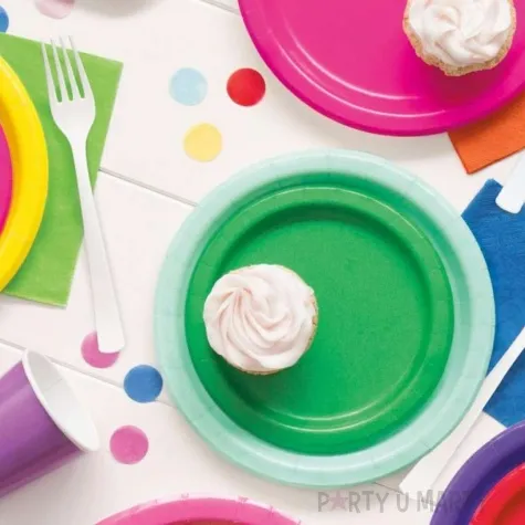 talerzyki papierowe classic zielony unique 18 cm 8 szt