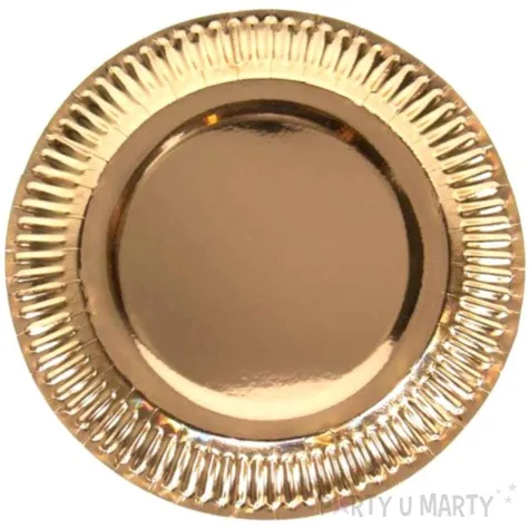 talerzyki papierowe classic zlote fsopakowania 23 cm 8 szt