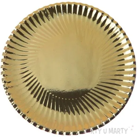 talerzyki papierowe classic zlote metaliczne 18 cm 10 szt