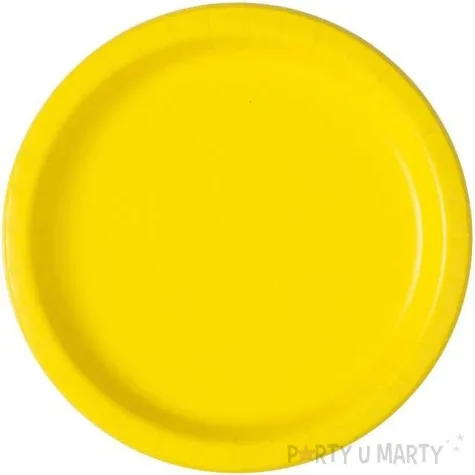 talerzyki papierowe classic zolte neonowe unique 18 cm 20 szt