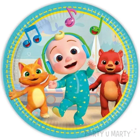 talerzyki papierowe cocomelon procos 23 cm 8 szt