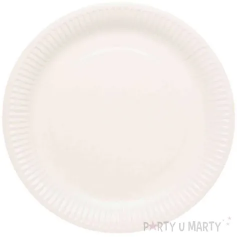 talerzyki papierowe coconut bialy amscan 23 cm 8 szt