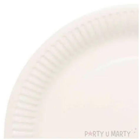 talerzyki papierowe coconut bialy amscan 23 cm 8 szt