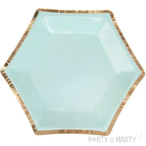 talerzyki papierowe colour block plate mint neviti 12 5 cm 8 szt