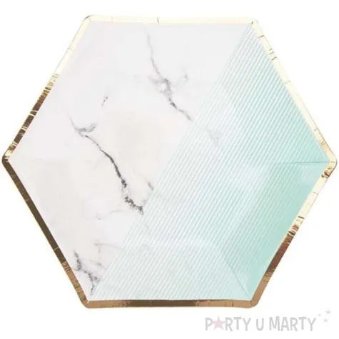 talerzyki papierowe colour block plate mint neviti 20 cm 8 szt