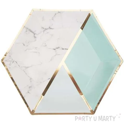 talerzyki papierowe colour block plate mint neviti 23 cm 8 szt