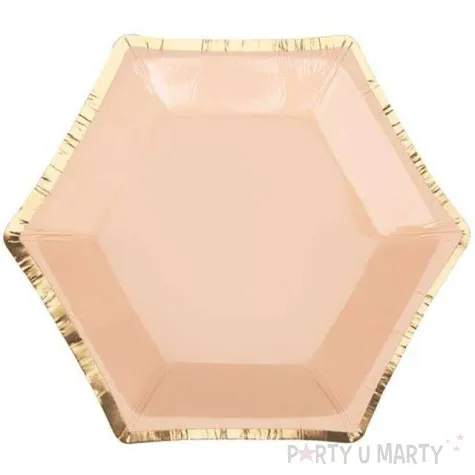 talerzyki papierowe colour block plate peach neviti 12 5 cm 8 szt
