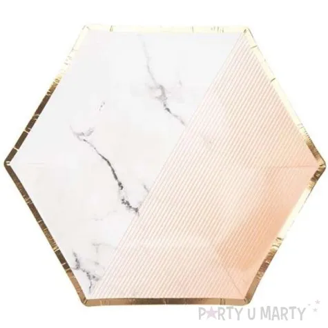 talerzyki papierowe colour block plate peach neviti 20 cm 8 szt