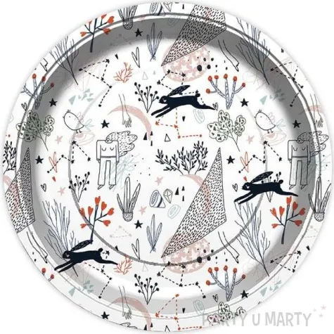 talerzyki papierowe crazy rabbit 23 cm 6 szt