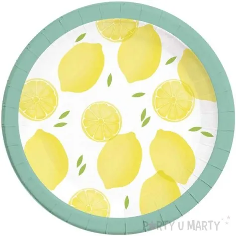 talerzyki papierowe cytryny procos 23 cm 8 szt