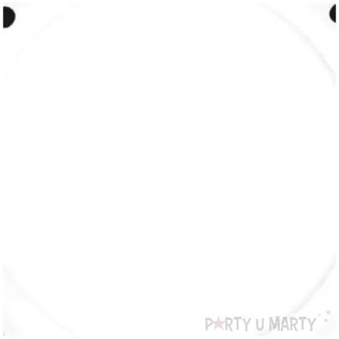 talerzyki papierowe czarno srebrne konfetti biale paw 23 cm 10 szt