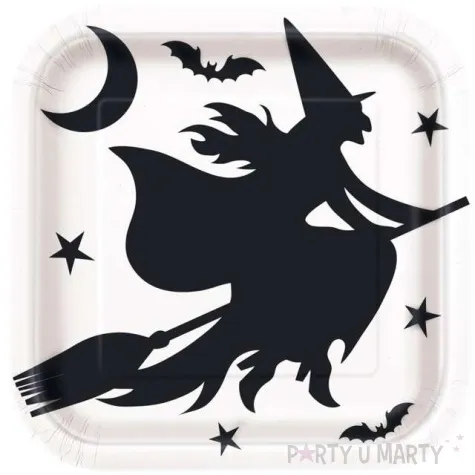 talerzyki papierowe czarownica unique 23 cm 8 szt