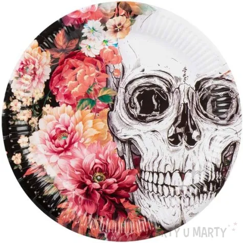 talerzyki papierowe czaszka day of the dead boland 23 cm 6 szt