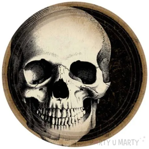 talerzyki papierowe czaszka kosciotrupa amscan 23 cm 10 szt