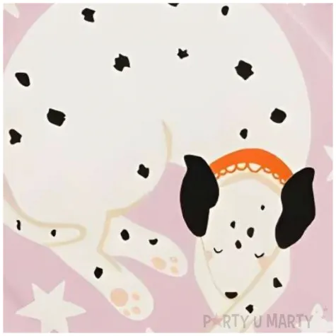 talerzyki papierowe dalmatynczyk rozowy partydeco 18 cm 6 szt