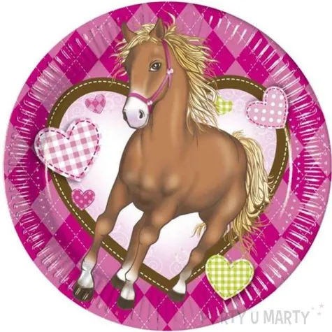 talerzyki papierowe decorata horses procos 20 cm 8 szt